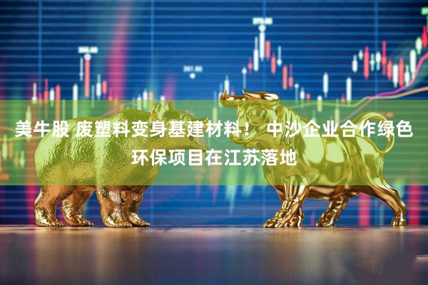 美牛股 废塑料变身基建材料！ 中沙企业合作绿色环保项目在江苏落地