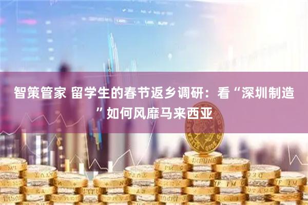 智策管家 留学生的春节返乡调研：看“深圳制造”如何风靡马来西亚